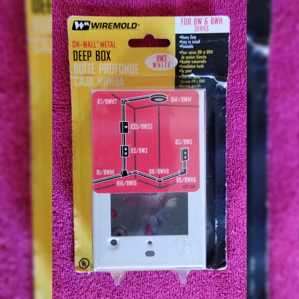 Wiremold On-Wall Metal Deep Box BW3 White BW BWH